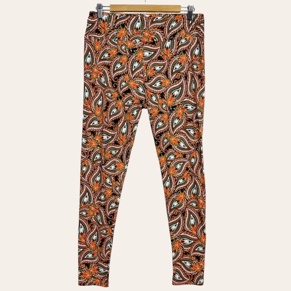LuLaRoe Trippy Groovy Floral Peacock Printed Comfy High Rise Casual Leggings TC - Picture 2 of 9